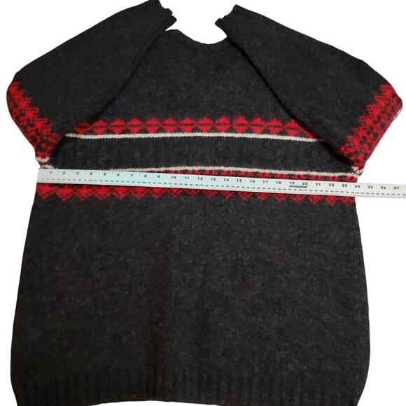 Structure Shetland Wool Sweater XL Nordic Knit Icelandic Style Woolmark Cert. - Picture 3 of 7